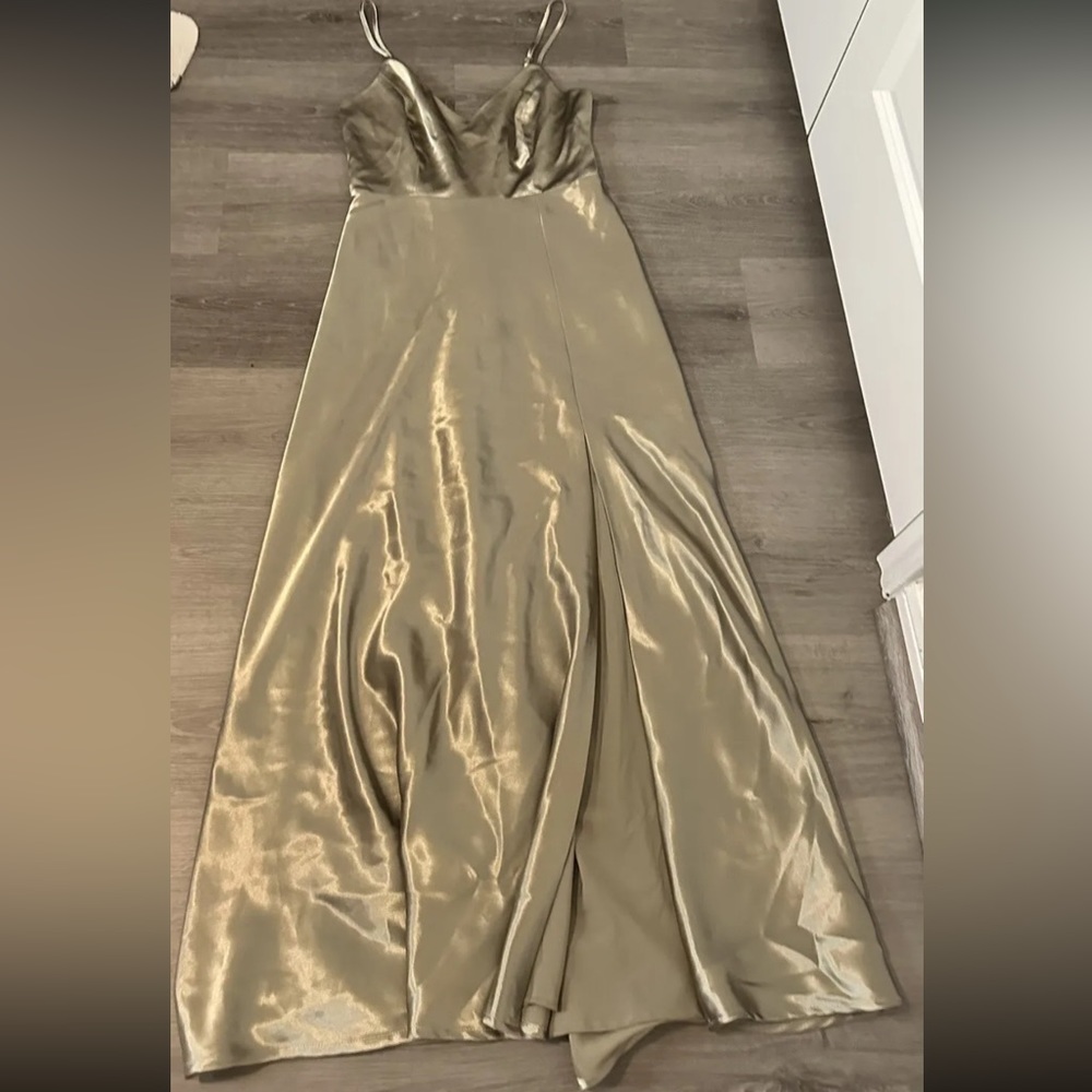 Birdy Grey Jay Dress in Satin Moss Green
